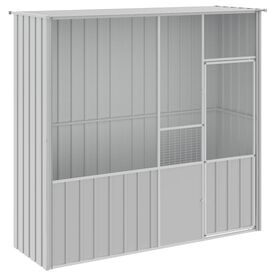 vidaXL Jaula de pájaros acero galvanizado gris para pájaro