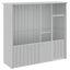 vidaXL Jaula de pájaros acero galvanizado gris 215x78x200 cm, , large indicador imagen numero 1