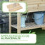 Outsunny Huerto Urbano Elevado con Estante 90x40x81 cm Mesa Jardinera de Cultivo de Madera con Tela no Tejida para Cultivos Plantas Flores Jardín Natural, , large indicador imagen numero 5