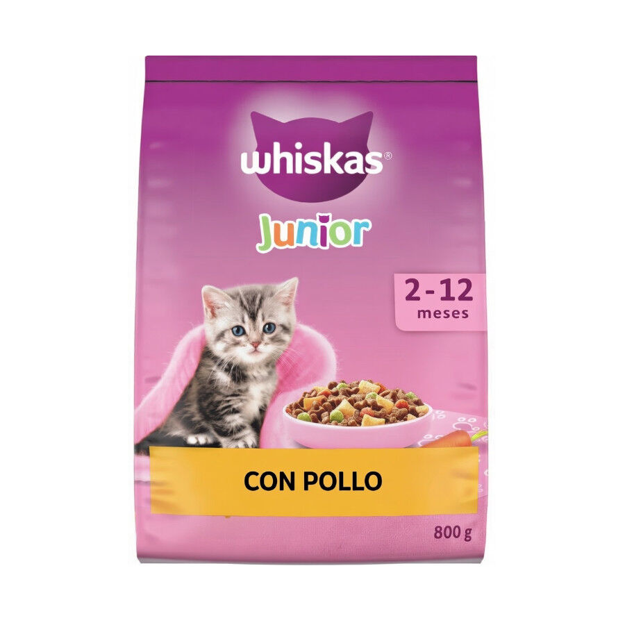 800g Whiskas Junior Pollo pienso para gatos, , large Imagen numero 1