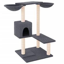 vidaXL Rascador Gris Oscuro mediano para gatos