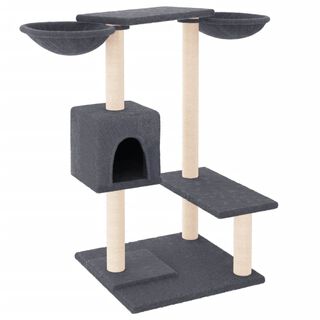 vidaXL Rascador Gris Oscuro mediano para gatos