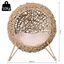 Cama cueva de ratán PawHut para gatos color Madera Natural, , large indicador imagen numero 3