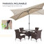 Outsunny Sombrilla de Aluminio 200x300x240 cm Parasol Rectangular de Jardín Inclinable con Manivela y Poste Desmontable para Terraza Piscina Patio Exterior Caqui, , large indicador imagen numero 4