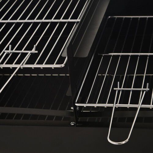 Barbacoa de 2 parrillas Outsunny para jard&iacute;n color Negro, , large Imagen numero 5