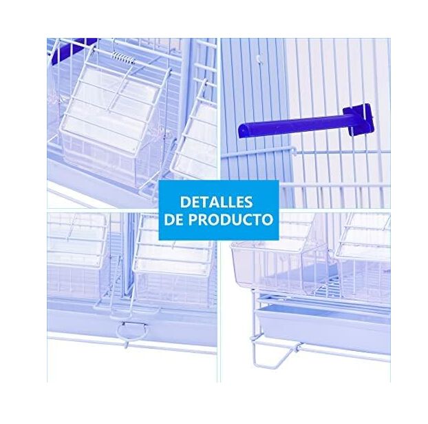 Jaula met&aacute;lica para criar p&aacute;jaros con comedero, 60 * 26 * 34cm, , large Imagen numero 5