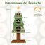 COSTWAY &Aacute;rbol de Navidad para Gatos, 162 cm Torre para Gatos Navide&ntilde;o con 3 Condominios, Rascador de Sisal, Bolas Colgantes, Adorno de Estrella, Funda de Felpa Teddy Extra&iacute;ble, &Aacute;rbol Rascador Gato, , large indicador imagen numero 5