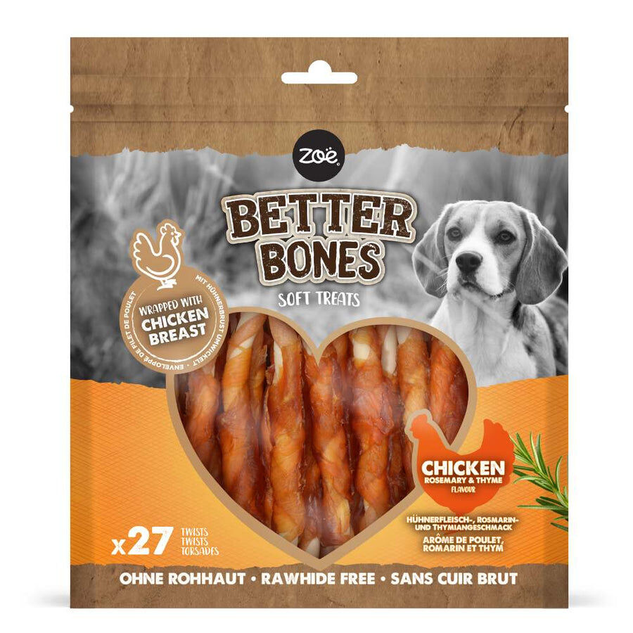 Twists envueltos en pollo para perros Zo&euml; Better Bones Pack de 27, , large Imagen numero 1
