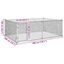 vidaXL Perrera de exterior puerta acero galvanizado plateado 3x2x1 m, , large indicador imagen numero 5