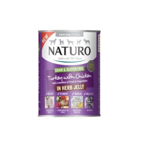 Naturo alimento h&uacute;medo natural lata de pavo y pollo para perros, , large Imagen numero 1