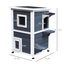 PawHut caseta doble gris para gatos, , large indicador imagen numero 3