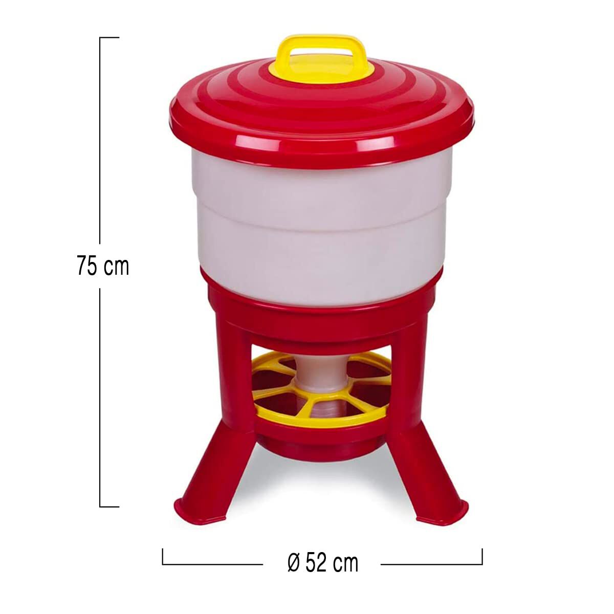 Tolva Gallinas SILO Premium 40 L - Comedero Grande con Patas para Aves de Corral - Tolva de Gran Capacidad para Gallinas, Fabricada en pl&aacute;stico Resistente, , large Imagen numero 2