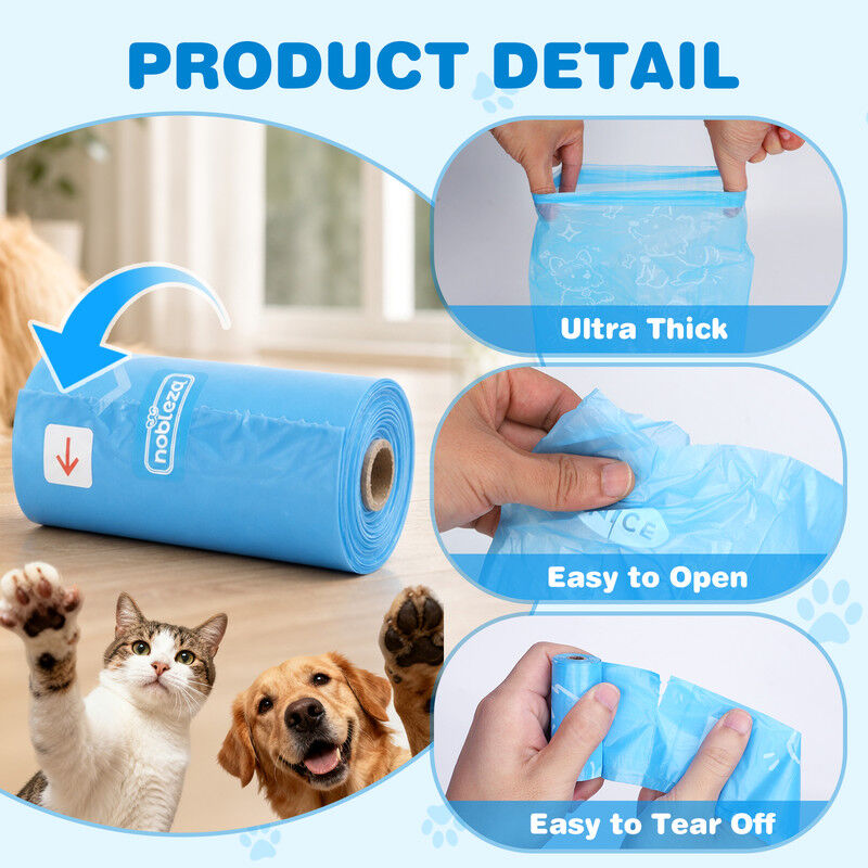 Nobleza Bolsas Caca Perro Pack de Bolsas para Excrementos de Perros con Dispensador Port&aacute;til, Antifugas y Ultrarresistentes, N&uacute;cleo de Papel Ecol&oacute;gico, , large Imagen numero 5