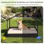 COSTWAY Caseta para Perros Exterior e Interior, Casa Perro de Rat&aacute;n Grande con Dosel, Base Elevada, Coj&iacute;n Removible, Estructura Met&aacute;lica, Cama Elevada para Mascotas, Carga 60 kg, 98 x 69 x 74 cm (Beige), , large indicador imagen numero 4