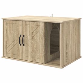 vidaXL Casa para Gatos Sonoma 85 x 55 x 50 cm Madera de ingenier&iacute;a