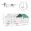 PawHut Jaula Recinto para Animales Pequeños 220x103x103 cm Jaula para Conejos Corral con 2 Puertas y Protección contra Solar para Exterior Jardín Patio Plata y Verde, , large indicador imagen numero 3