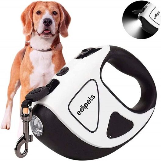 Edipets correa extensible con luz led blanco para perros, , large image number null