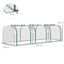 Outsunny Invernadero de Jardín 295x100x80 cm Invernadero para Terraza Tipo Túnel Cultivo de Plantas Semilla Vivero Casero Marco de Acero y Cubierta de PVC Transparente, , large indicador imagen numero 3