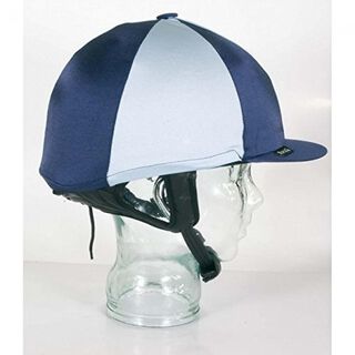 Funda para casco de equitación color Azul marino/ Azul claro