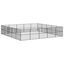 vidaXL Corralito para perros con 20 paneles acero galvanizado negro, , large indicador imagen numero 1