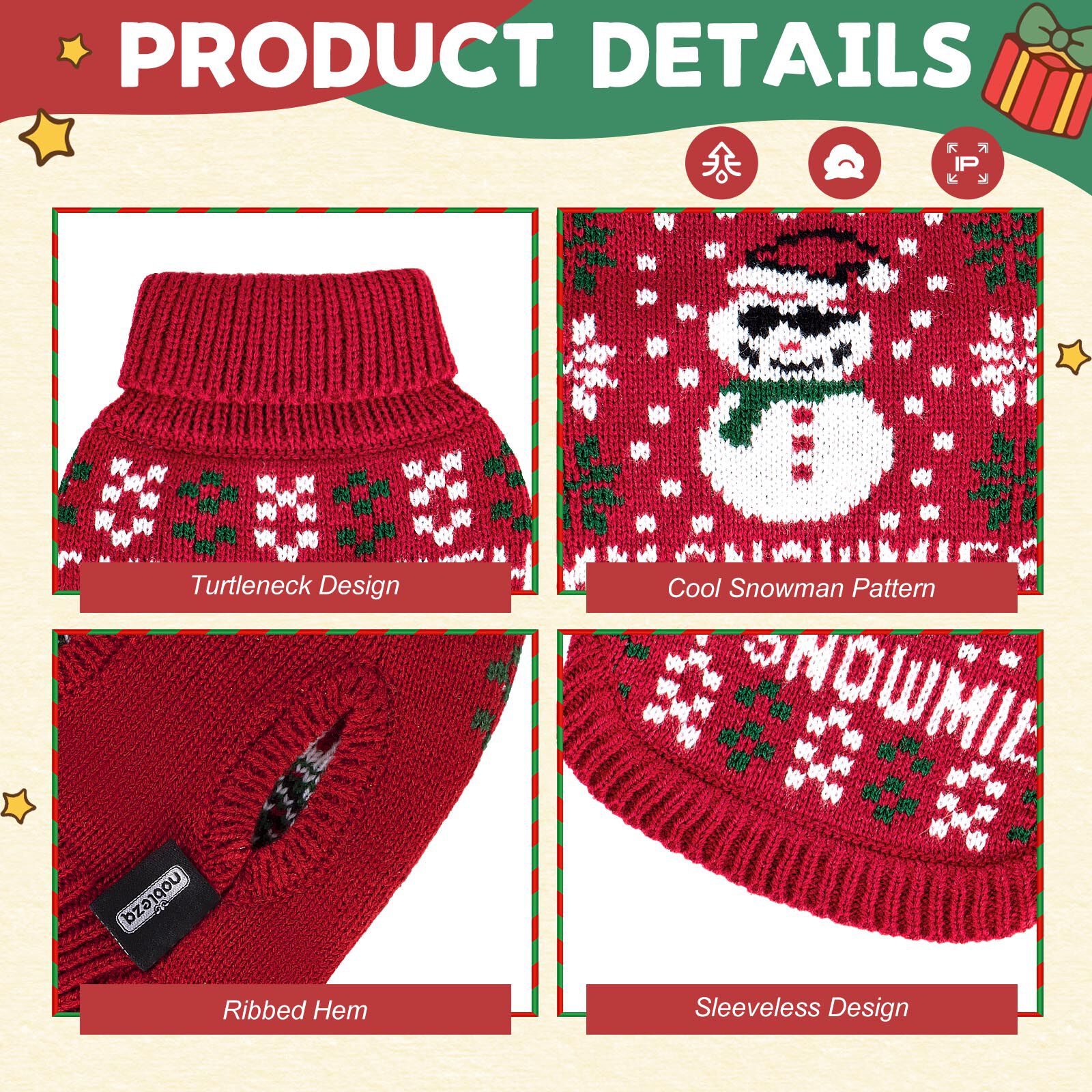 Nobleza Jersey Navidad para Perros y Gatos thumbnail