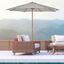 Outsunny Sombrilla Parasol de Jardín Ø300x250 cm con Sistema de Pestillo de Fijación Techo Ventilado y Poste Desmontable de Madera para Terraza Patio Exterior Gris, , large indicador imagen numero 2