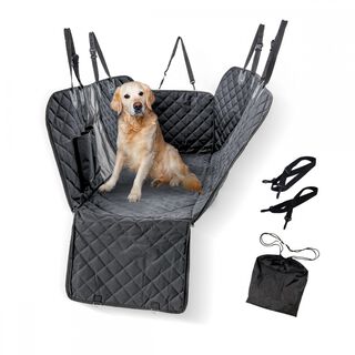 Mobiclinic Cubre asientos de coche Sammy Universal Antideslizante Impermeable Bolsillo lateral Negro para perros