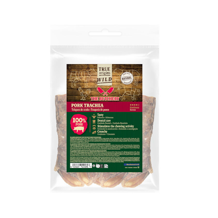 True Origins Wild Tr&aacute;quea Cerdo Snack para perros, , large Imagen numero 2