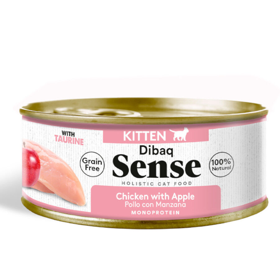 12 Latas x 70 g Dibaq Sense Lata Kitten Pollo con Manzana para gatos, , large Imagen numero 2