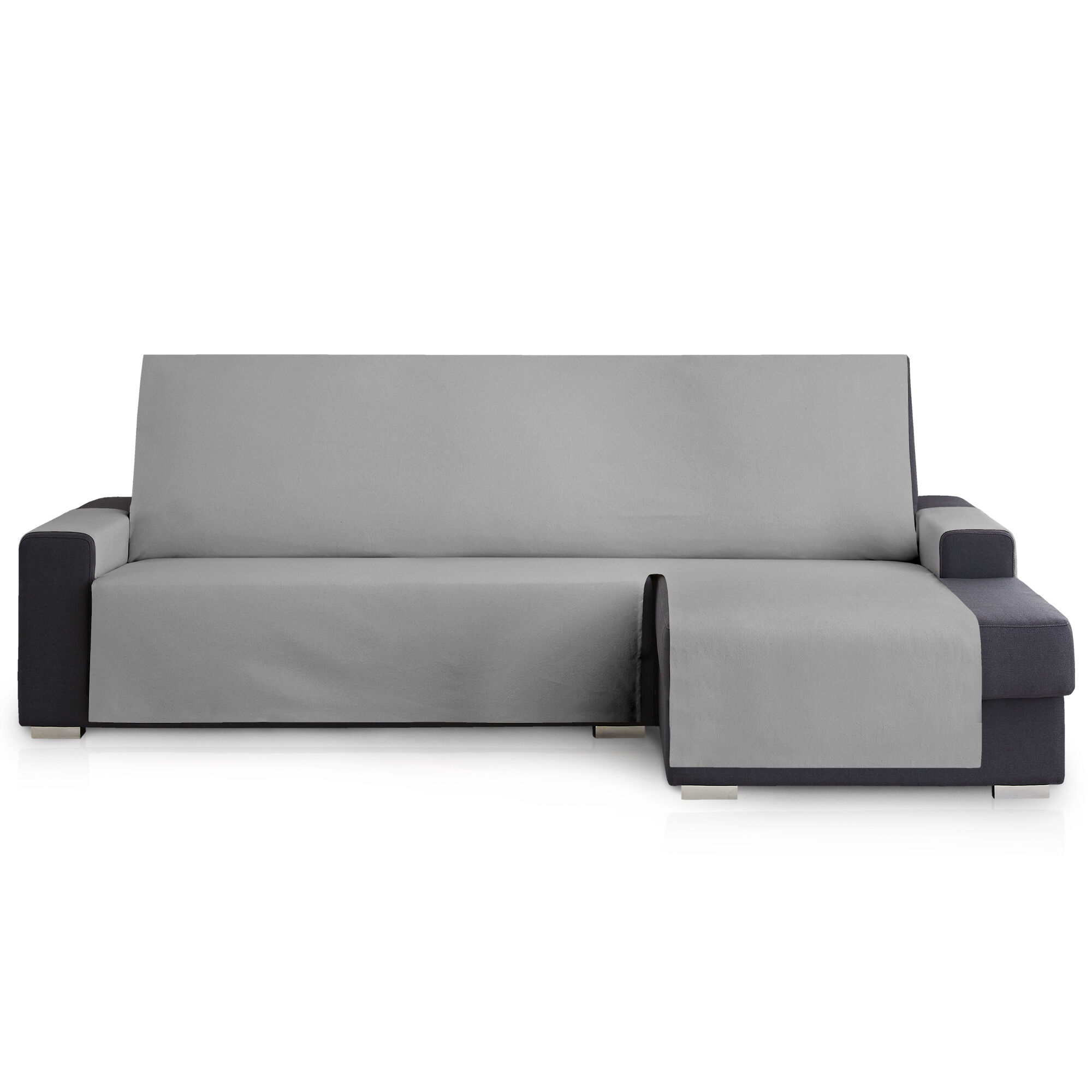 Protector Cubresofa Sofa Chaise Longue Derecha Royale 240 cm. Color Gris Oscuro, , large Imagen numero 1
