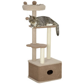 PawHut Árbol Rascador con poste de yute para Gatos