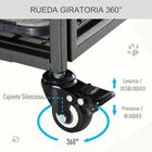 Jaula de Metal PawHut para Perros Plegable con Ruedas y Frenos color Gris, , large image number null