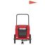 vidaXL Remolque de bicicleta para perros hierro y tela Oxford rojo, , large indicador imagen numero 12
