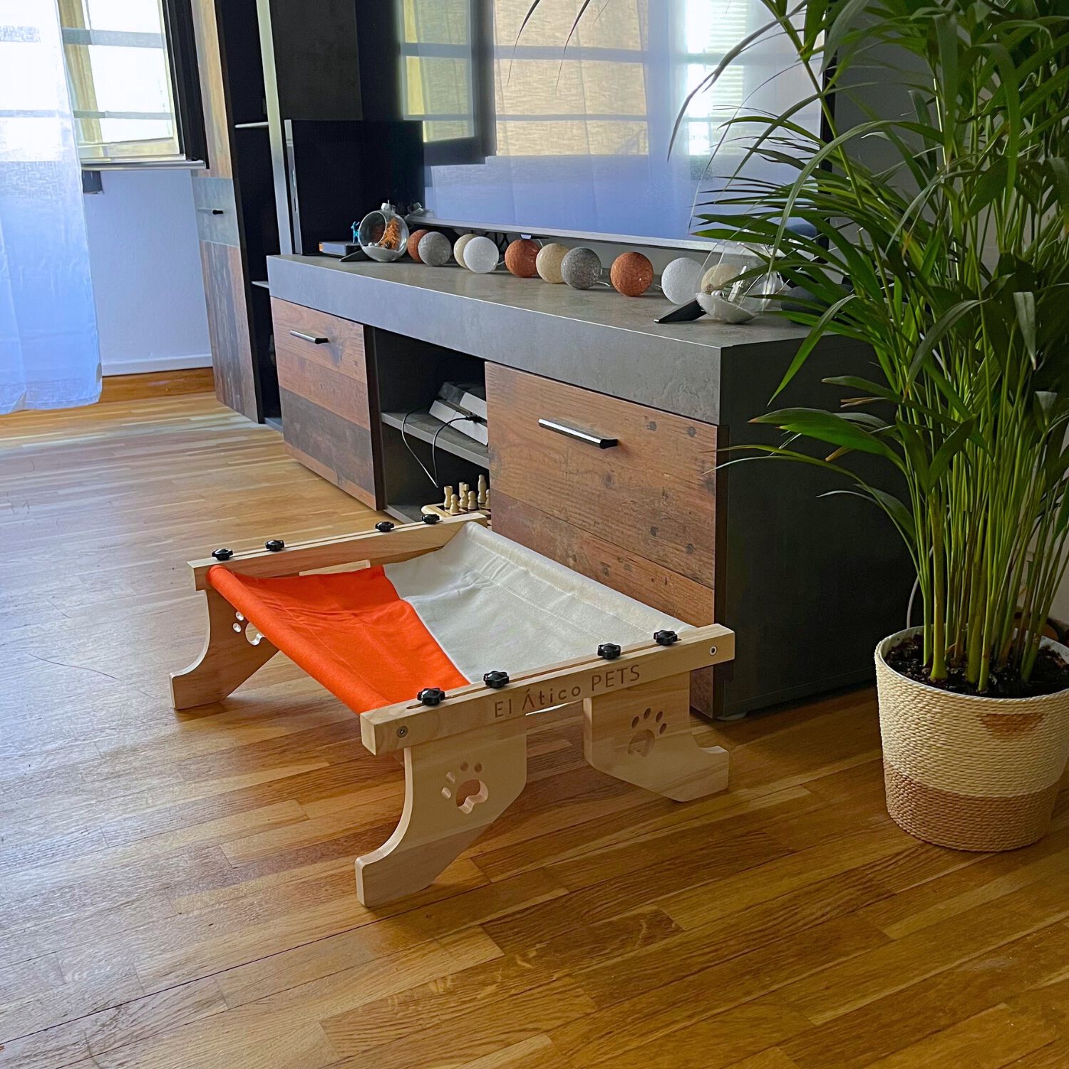 EL &Aacute;TICO PETS Hamaca Gato Ventana. Uso Colgante a 2 Patas o en Suelo con 4 Patas. Cama Gato Radiador. Hamaca Ventana Gato. Cama para Gatos Grande. Cat Bed. Camita para Gatos, , large Imagen numero 3