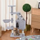 Pawhut árbol rascador con poste gris para gatos, , large image number null