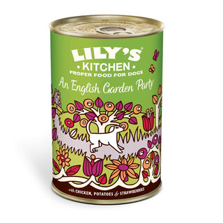 Lilys Kitchen pollo y fresas lata para perros