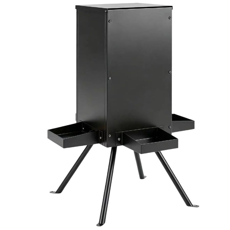COSTWAY 53 L Comedero Autom&aacute;tico para Ciervos, Carga de 22 a 40 kg, Alimentador de Metal Galvanizado con 4 Bandejas de Alimentaci&oacute;n y 4 Patas de Soporte, Dispensador de Comida al Aire Libre, , large Imagen numero 1