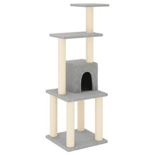 Vidaxl rascador con cueva gris claro para gato