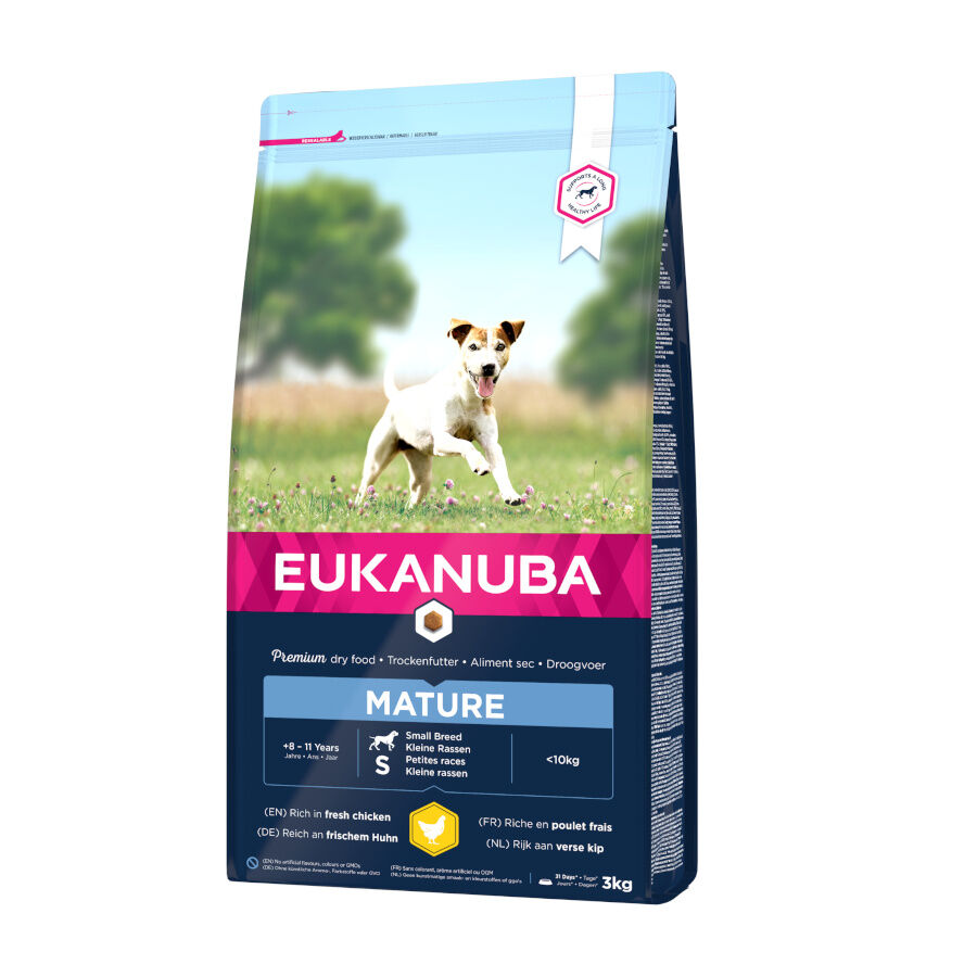 3 kg Eukanuba Mature&Senior Small Pollo pienso para perros, , large Imagen numero 2