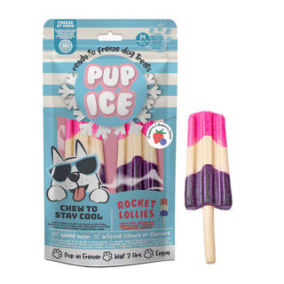 Ice Pup helado rocket sabor fresa y arandano