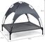 COSTWAY Cama para Perros con Toldo Extra&iacute;ble Tumbona de Jard&iacute;n para Perros Cama para Gatos Mascotas para C&eacute;sped Interno Externo (XL), , large indicador imagen numero 7
