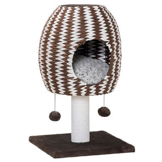 PawHut Árbol rascador cueva para gatos