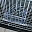 Jaula de Vuelo para P&aacute;jaros 75 x 45 x 45 cm Jaula para P&aacute;jaros de Metal con Manija Lateral Puerta Segura Port&aacute;til Bandeja Desmontable Perchas Comederos para P&aacute;jaros Peque&ntilde;os Cacat&uacute;as Loros, , large indicador imagen numero 3