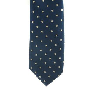 Corbata estampado lunares Lurex para concurso hípica color Azul Marino/Oro
