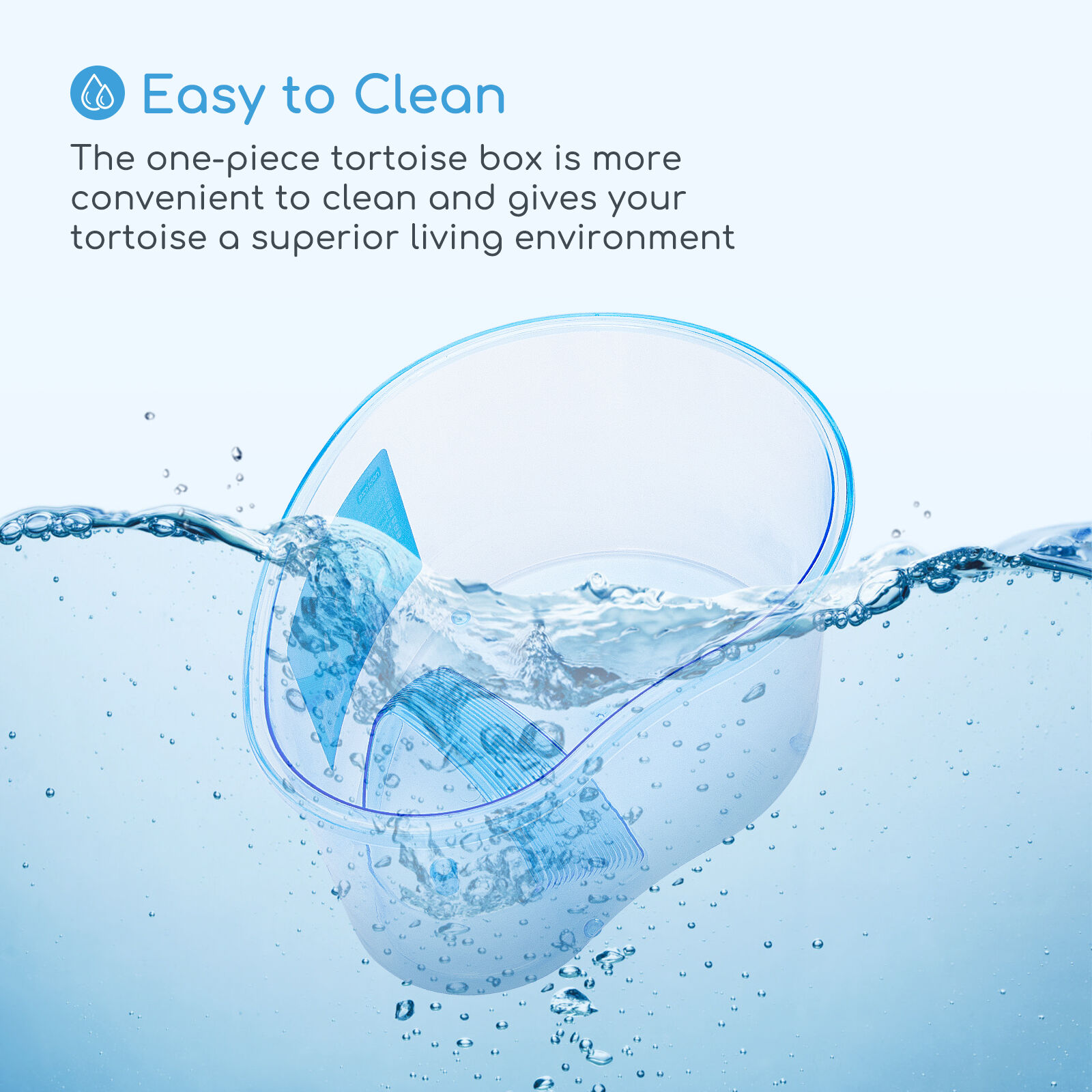 Nobleza - Acuario para Tortugas con Palmera, Terrario de Pl&aacute;stico, L32.5*W23.5*H13CM, , large Imagen numero 4