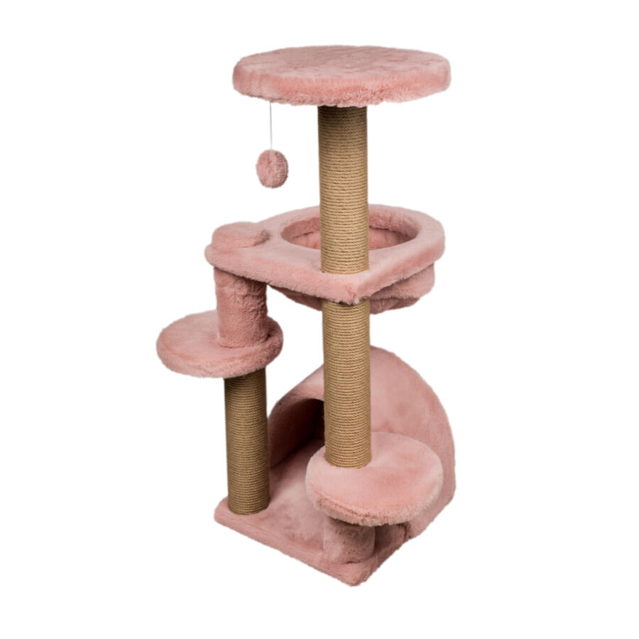 Catshion Amber &Aacute;rbol Rascador con Cueva Rosa para gatos, , large Imagen numero 4