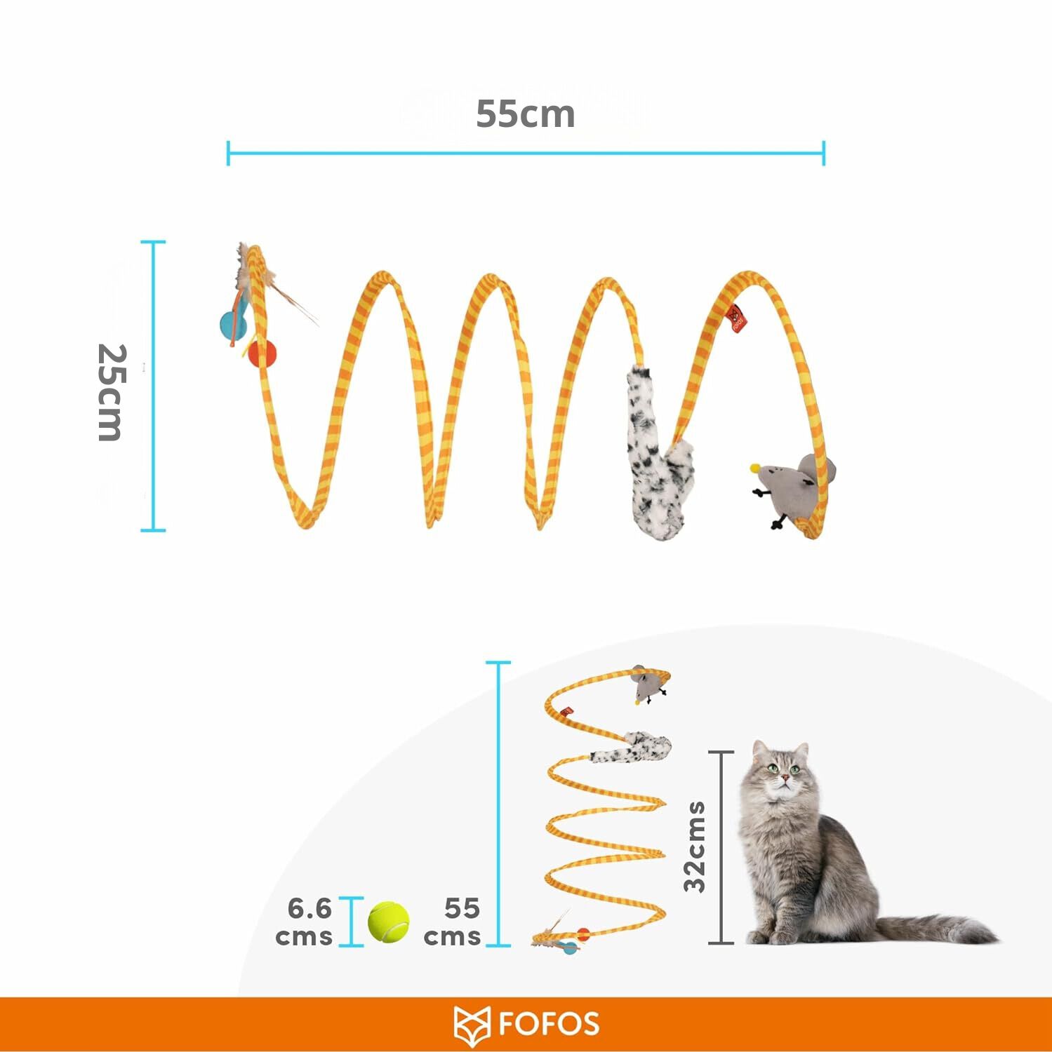 FOFOS | T&uacute;nel Espiral Safari M - Para Gato, , large Imagen numero 2