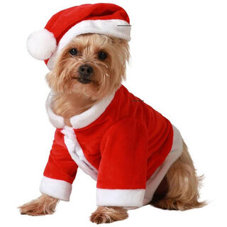 Atosa Disfraz de Papá Noel navidad para perros