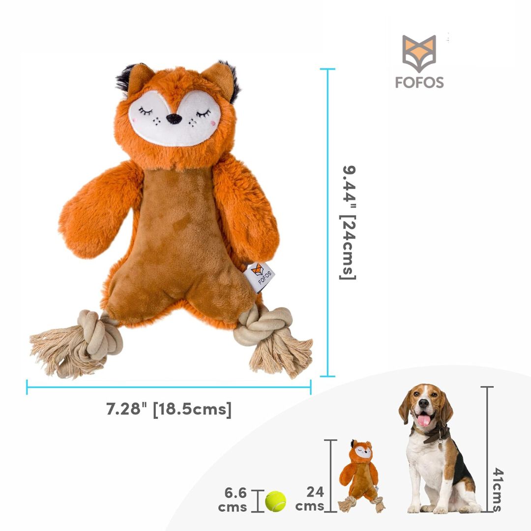 FOFOS | Peluche Oso con Cuerda - Para Perro, , large Imagen numero 2