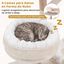 COSTWAY 132 cm &Aacute;rbol Rascador para Gatos,Centro de Actividades para Gatitos | Torre para Gatos con 4 Plataformas Extra&iacute;bles, 2 Juguetes Colgantes con Cascabel y Postes Rascadores de Yute, Blanco, , large indicador imagen numero 3